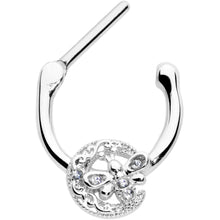 Load image into Gallery viewer, 16G 5/16 Clear Gem Lunar Dragonfly Cartilage Clicker
