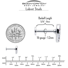 将图片加载到图库查看器,16G 5/16 Pink CZ Gem Lattice Hear Internally Threaded Labret