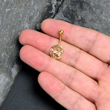 将图片加载到图库查看器,Clear Gem Gold Tone Lunar Dragonfly Belly Ring