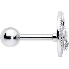 Load image into Gallery viewer, 16G 1/4 Clear Gem Lunar Dragonfly Cartilage Tragus Earring