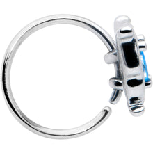 Load image into Gallery viewer, 20G 5/16 Blue Gem Fancy Fab Butterfly Nose Hoop