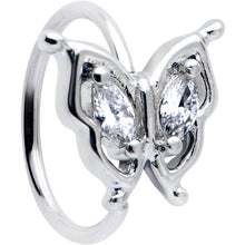 将图片加载到图库查看器,20G 5/16 Clear Gem Fancy Fab Butterfly Nose Hoop