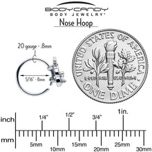 Load image into Gallery viewer, 20G 5/16 Clear CZ Gem Butterfly Love Bug Nose Hoop