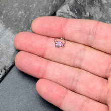 Load image into Gallery viewer, 20G 5/16 Clear Gem Heavenly Heart Angel Wing Pink Nose Hoop