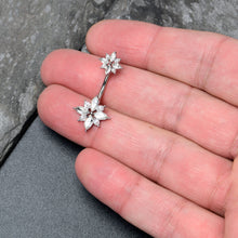 将图片加载到图库查看器,Clear Gem Star Power Double Mount Belly Ring