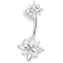 将图片加载到图库查看器,Clear Gem Star Power Double Mount Belly Ring