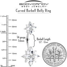 将图片加载到图库查看器,Clear Gem Star Power Double Mount Belly Ring