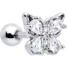 Load image into Gallery viewer, 16G 1/4 Clear Gem Baroque Beauty Butterfly Cartilage Tragus Earring