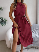 Load image into Gallery viewer, Cute Pink Sleeveless Midi Dress Elegant & Flowy Girls Dress Beautiful Design
