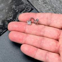 Load image into Gallery viewer, Clear Gem Baroque Beauty Butterfly Spiral Twister Belly Ring