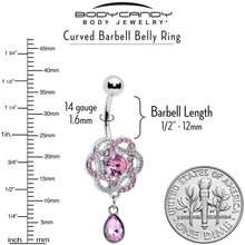 将图片加载到图库查看器,Pink Gem Celtic Knot Elegance Dangle Belly Ring