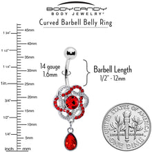 将图片加载到图库查看器,Red Gem Celtic Knot Elegance Dangle Belly Ring