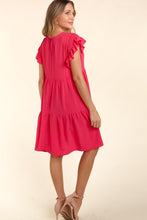将图片加载到图库查看器,Full Size Smocking Ruffle Short Sleeve Dress with Pockets For Women – Flattering Smocked Dress, Ruffle Short Sleeve Dress, Practical Pocketed Dress, Chic Ruffle Dress, Smocked Waist Dress, Stylish Short Sleeve Dress