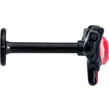 Load image into Gallery viewer, 16G 5/16 Red Gem Black Bleeding Heart Bat Labret Monroe Tragus
