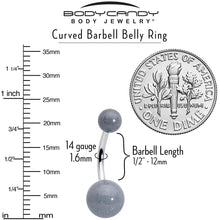 将图片加载到图库查看器,Pastel Shimmer Grey Ends Belly Ring