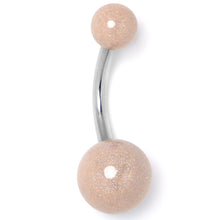 将图片加载到图库查看器,Pastel Shimmer Peach Ends Belly Ring