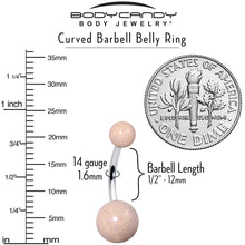 将图片加载到图库查看器,Pastel Shimmer Peach Ends Belly Ring