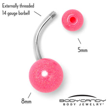 将图片加载到图库查看器,Pastel Shimmer Pink Ends Belly Ring