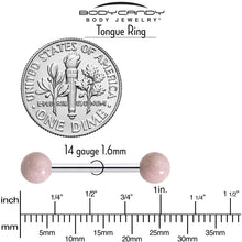 将图片加载到图库查看器,Pastel Shimmer Peach Ends Barbell Tongue Ring