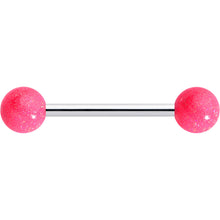 Load image into Gallery viewer, Pastel Shimmer Pink Ends Barbell Tongue Ring