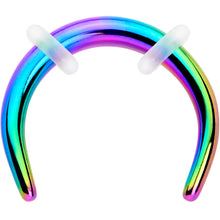 Load image into Gallery viewer, 14G 5/16 Rainbow Pincher Crescent Taper
