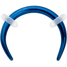 Load image into Gallery viewer, 16G 5/16 Blue Pincher Crescent Taper