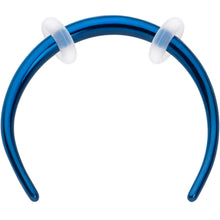 Load image into Gallery viewer, 16G 3/8 Blue Pincher Crescent Taper