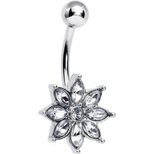将图片加载到图库查看器,Clear Gem Flower Elegance Bloom Belly Ring
