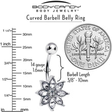 将图片加载到图库查看器,Clear Gem Flower Elegance Bloom Belly Ring
