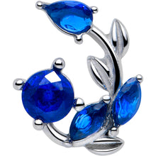 将图片加载到图库查看器,Blue Gem Twining Vine Barbell Tongue Ring