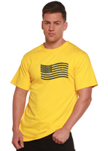 Load image into Gallery viewer, American Flag Men's Bamboo Short Sleeve Graphic T-Shirt