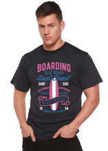 Load image into Gallery viewer, Boarding Blue Beach Men's Bamboo Viscose/Organic Cotton Short Sleeve Graphic T-Shirt
