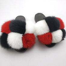 Load image into Gallery viewer, New SeasonSummer Women Slippers Faux Fur Slides For Women Fluffy Slippers House Shoes Woman Slippers Open Toe Fuzzy Fur Slippers Girls Fluffy House Slides Outdoor Indoor Slippers