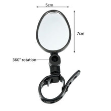 将图片加载到图库查看器,2Pcs Bicycle Mirror Universal Handlebar Rearview Mirror 360 Degree Rotate For Bike Bicycle Cycling Accessories Wide Angle Convex Mirror Adjustable Rotatable Handlebar For Mountain Bike Off Road Bike and Fixed Gear Bike Handlebars