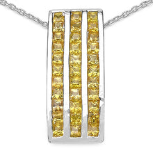 Load image into Gallery viewer, 2.16 Carat Genuine Yellow Sapphire .925 Sterling Silver Pendant
