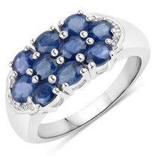 Load image into Gallery viewer, 2.00 Carat Genuine Blue Sapphire .925 Sterling Silver Ring