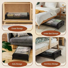 将图片加载到图库查看器,Under-Bed Storage Drawer with Wheels Multipurpose with Clear Window & Label