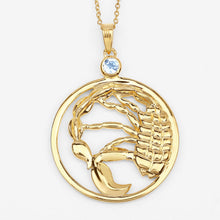Load image into Gallery viewer, 0.32 Carat Genuine Blue Topaz .925 Sterling Silver Pendant