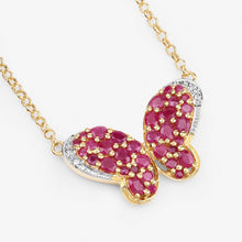 Load image into Gallery viewer, 4.15 Carat Genuine Ruby and White Zircon .925 Sterling Silver Pendant