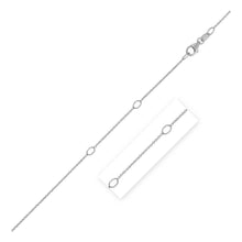 Load image into Gallery viewer, Adjustable Cable Chain in 14k White Gold (1.0mm)