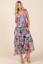 Load image into Gallery viewer, Layered Floral Sweetheart Neck Maxi Dress β Elegant and Romantic Floral Maxi Dress with Feminine Sweetheart Neckline