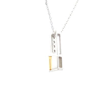 Load image into Gallery viewer, .06ct Citrine Diamond Fashion Pendants 10KT White Gold