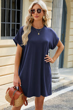 Load image into Gallery viewer, Short Sleeve Mini Dress with Pockets Casual & Stylish Everyday Wear