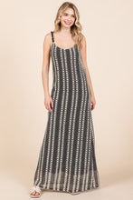 Load image into Gallery viewer, Plus Size Striped Scoop Neck Beaded Strap Maxi Cami Dress β Elegant and Stylish Cami Dress , Beaded Straps, and Flattering Scoop Neckline