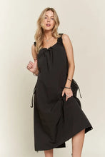 Load image into Gallery viewer, Drawstring Slit Back Cargo Summer Dress For Women – Trendy Utility-Inspired Dress with Adjustable Fit and Slit Back for Casual and Everyday Wear