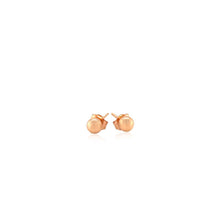 Load image into Gallery viewer, 14k Rose Gold Ball Style Stud Earrings (4.0 mm)