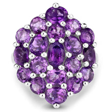 Load image into Gallery viewer, 5.44 Carat Genuine Amethyst .925 Sterling Silver Ring