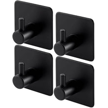 Load image into Gallery viewer, 4-Pack Heavy Duty Stick Hooks – Stainless Steel, Waterproof, Wall Mount