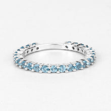 Load image into Gallery viewer, 0.94 Carat Genuine Swiss Blue Topaz .925 Sterling Silver Ring