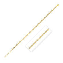Load image into Gallery viewer, 14k Two Tone Gold Polished Diamond Cut Bead Bracelet (4.00 mm)